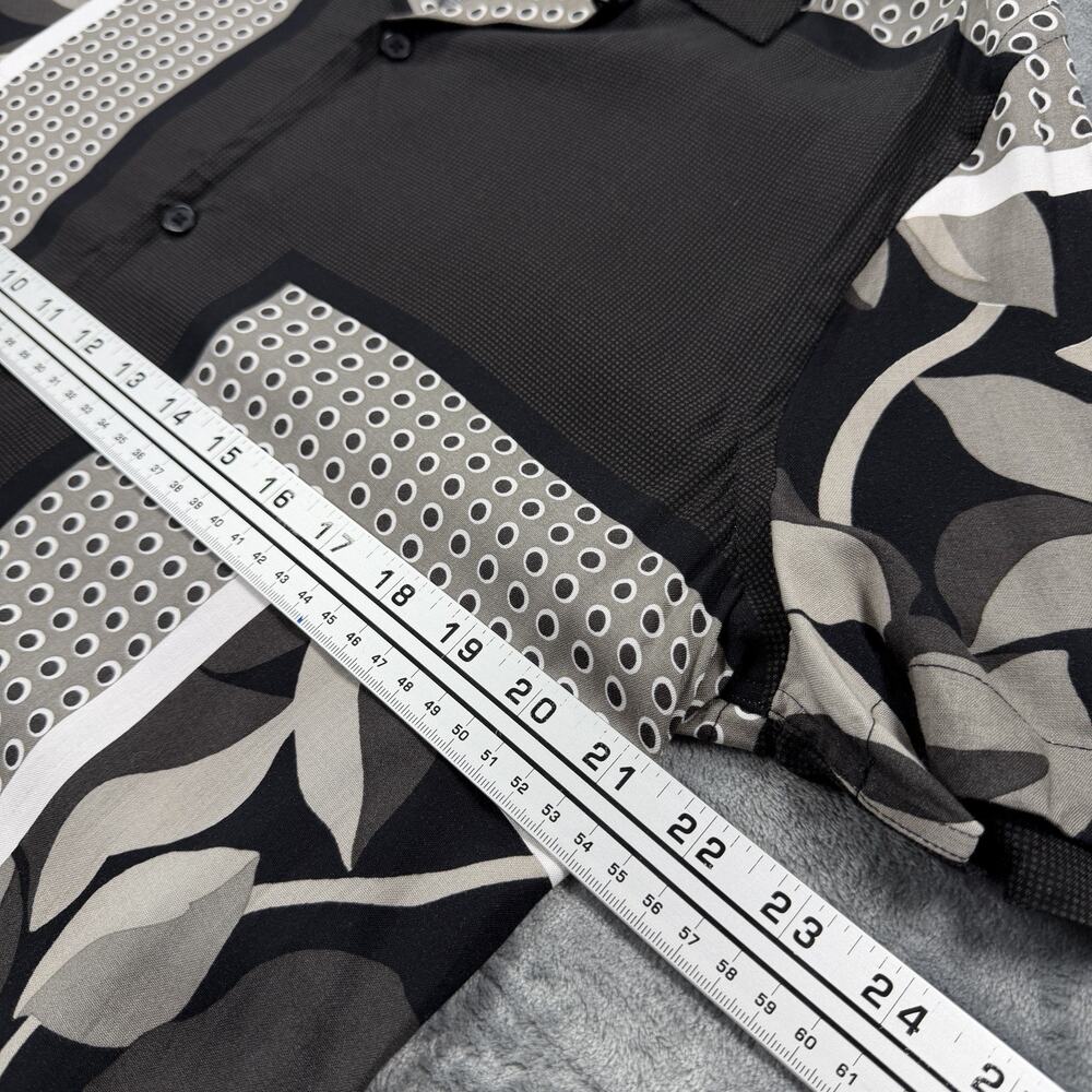 Express Mens Medium Patchwork Short Sleeve Button… - image 5